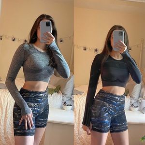 SET OF TWO Gymshark flex crops never used!